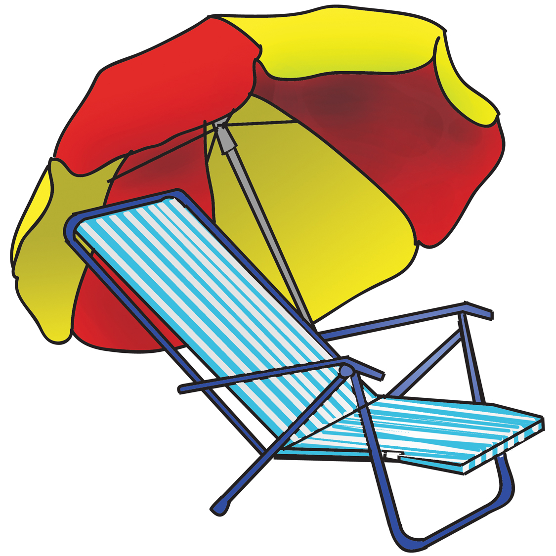 1125x1125 Beach Chair Clipart