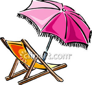 300x275 Beach Chair And Pink Umbrella
