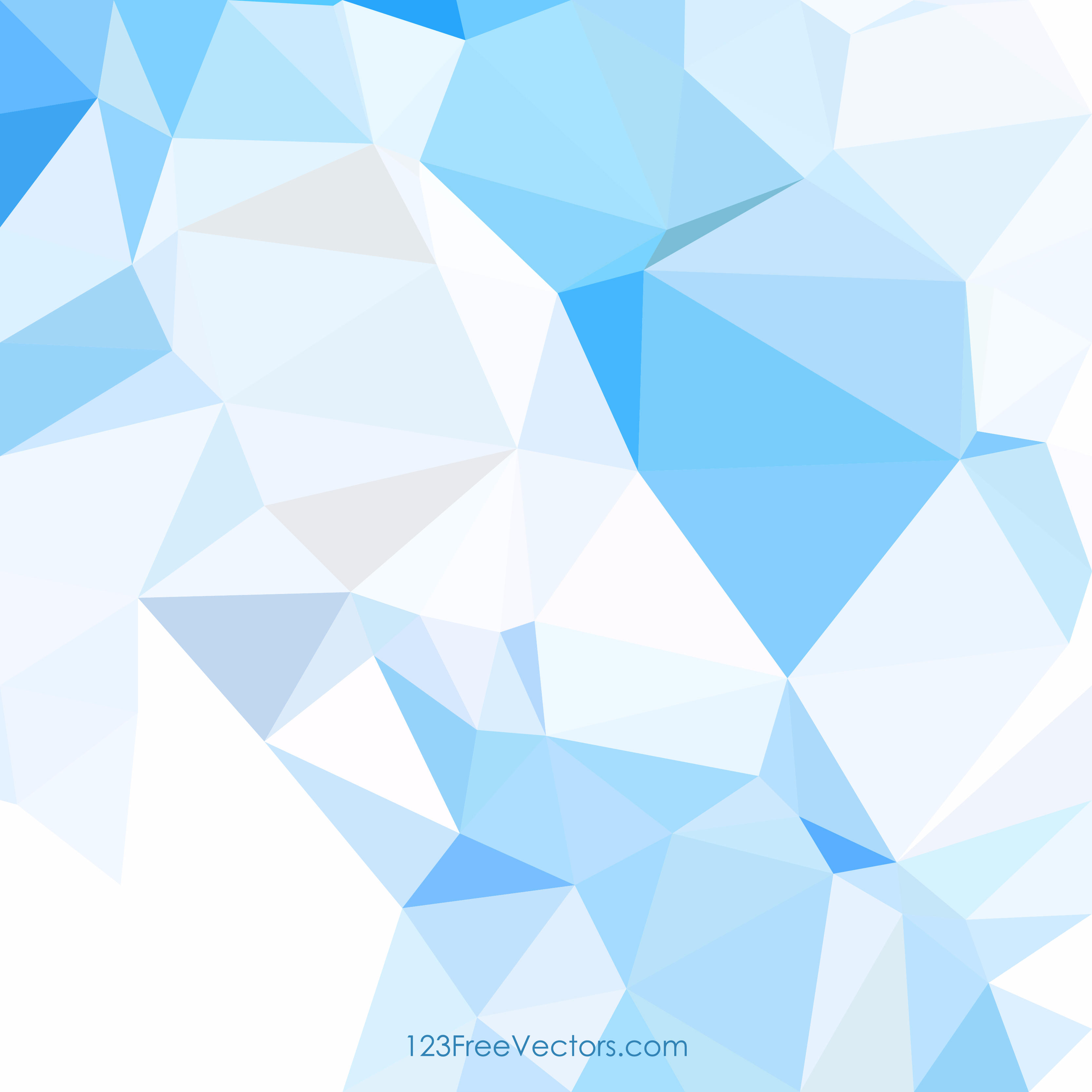 3333x3333 Low Poly Light Blue Background Clip Art 123freevectors