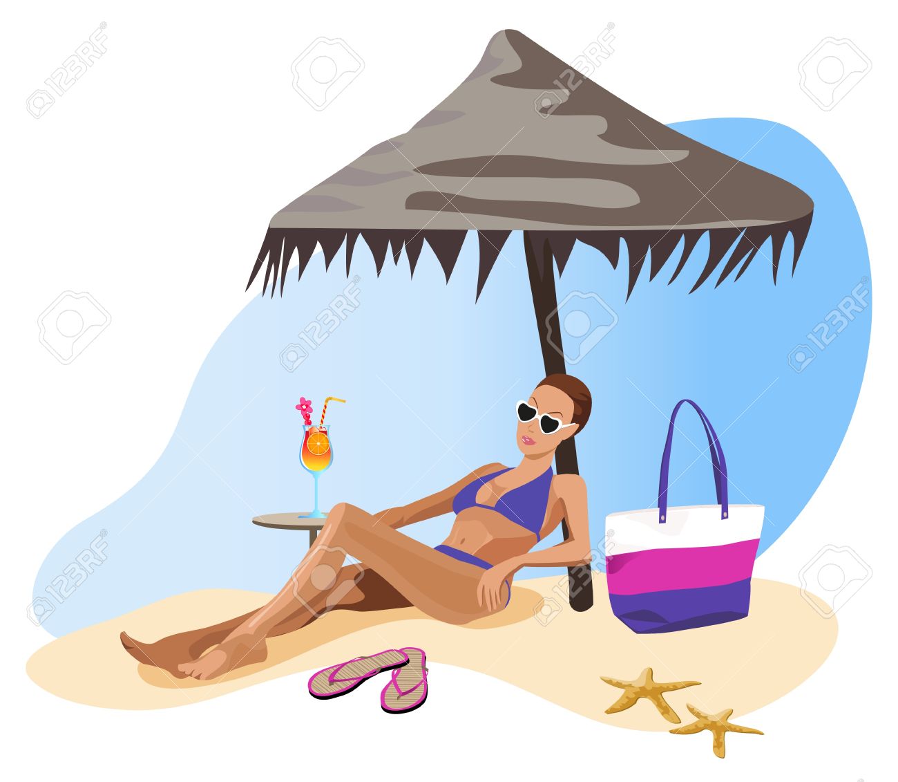 1300x1131 Beach Clipart Woman