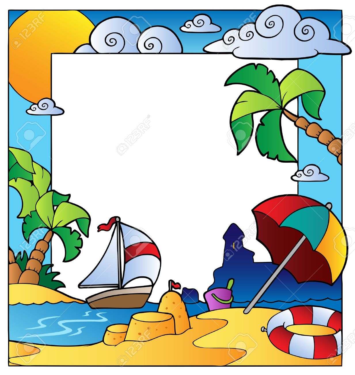 1233x1300 Beach Clipart Summer Time