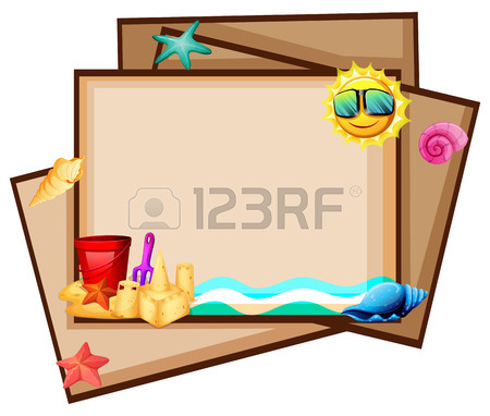 450x382 Blank Poster With Beach View At Daytime Royalty Free Cliparts