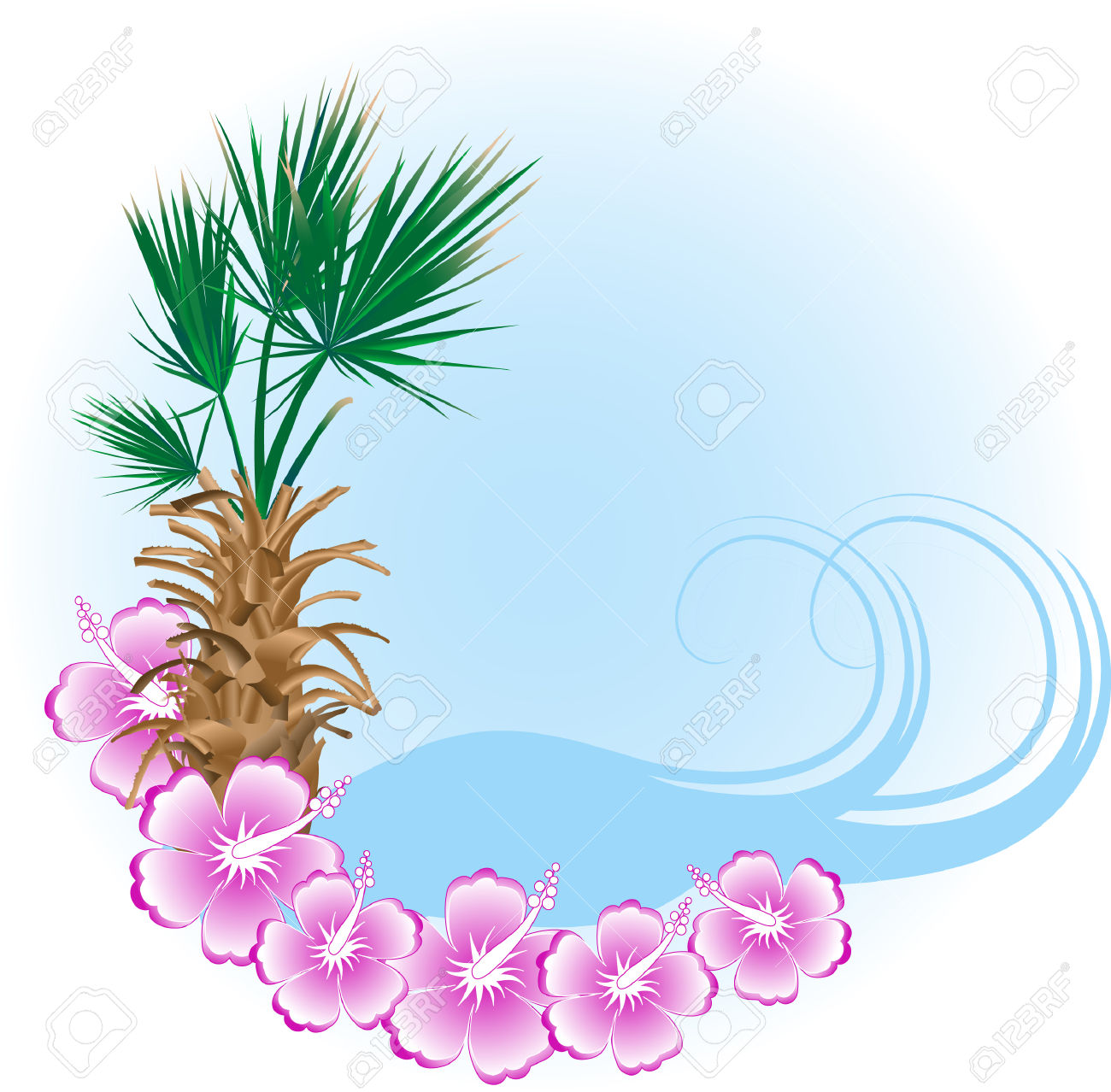 1300x1278 Blue Flower Clipart Beach Flower