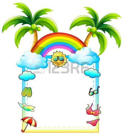 416x450 Frame Of A Boy Standing With Surfing Board Royalty Free Cliparts