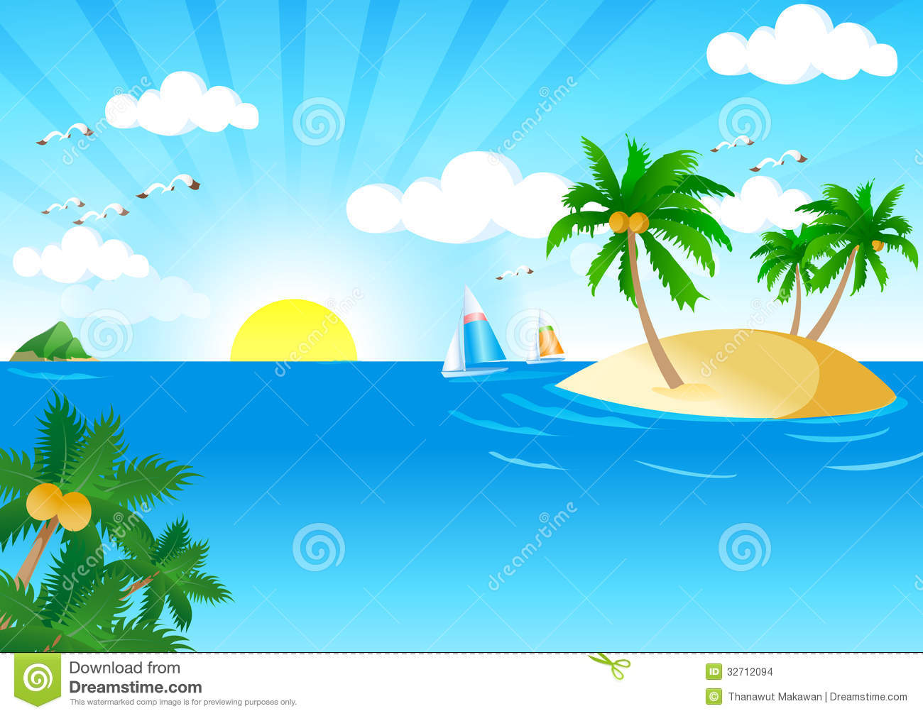 1300x1009 Seaside Clipart Beach Landscape