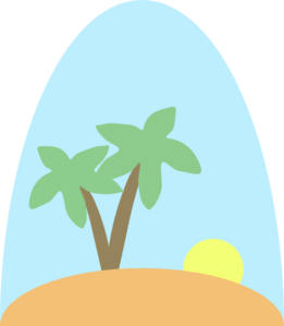 261x299 Island Clipart Beach Scene