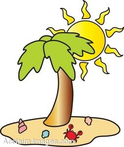 254x300 Palm Tree Clipart Beach Scene