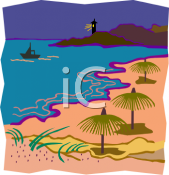 339x350 Resort Clipart Beach Scene