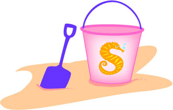 350x223 Beach Toys Clip Art, Pail And Shovel