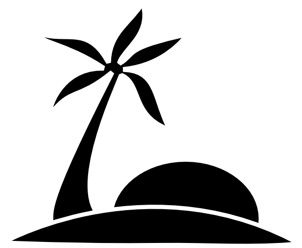 600x492 Palm Tree Beach W Sun Clip Art Clipart Panda