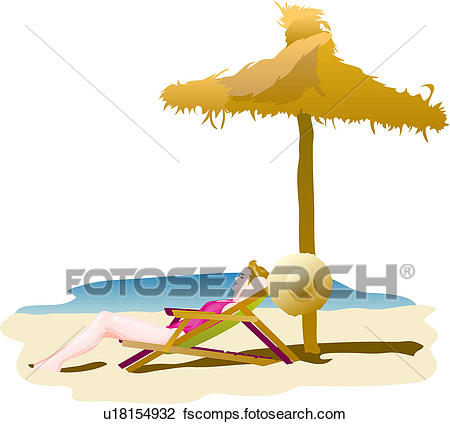 450x424 Clip Art Of Deck Chair, Seaside, Seashore, Beach, Sky, Summer