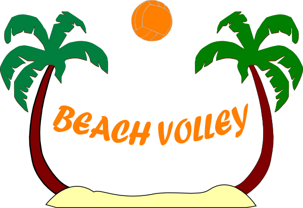 600x413 Beach Volleyball Palms Clip Art