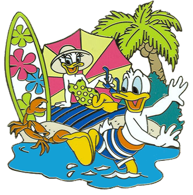 385x388 Beach Clipart Daisy Duck