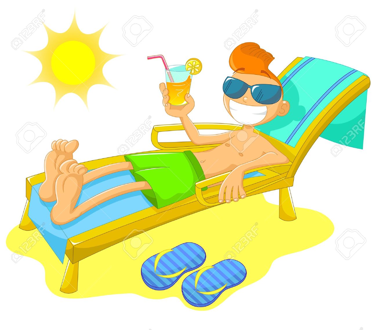 1300x1136 A Drink On The Beach Clipart