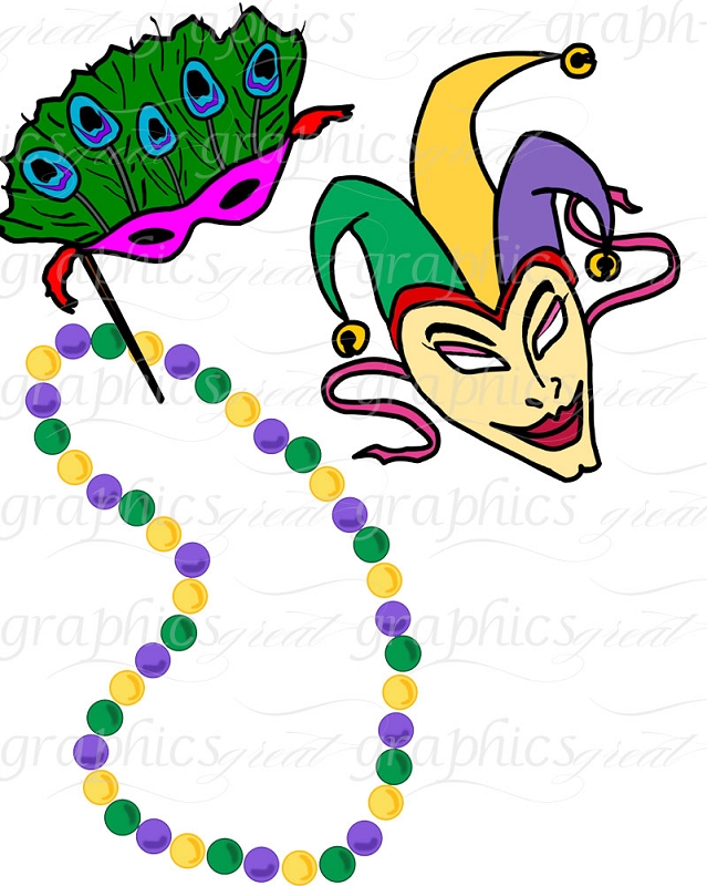 639x800 Mardi Gras Beads Clipart