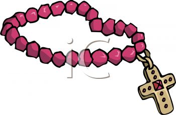 350x229 Pink Rosary Beads With A Jeweled Cross