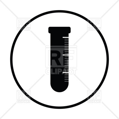 400x400 Thin Circle Design Icon Of Chemistry Beaker Royalty Free Vector