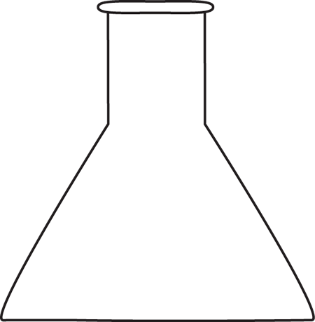 450x460 Black And White Beaker Clip Art