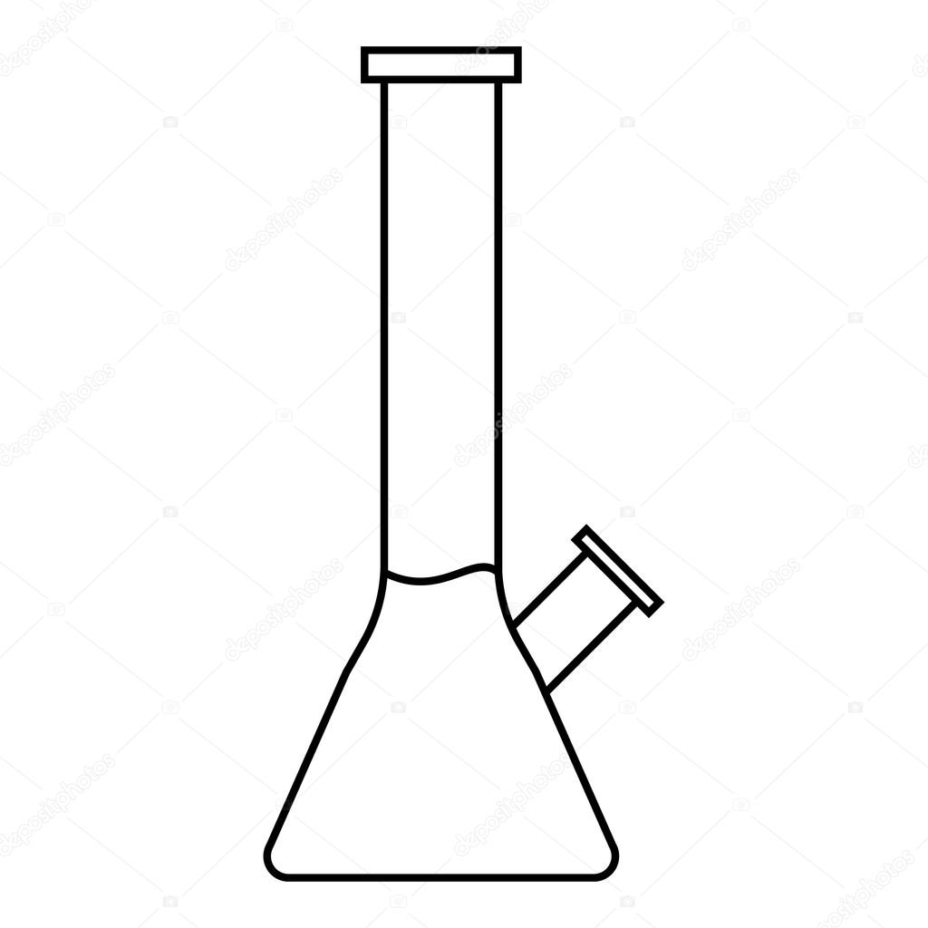 1024x1024 Glass Bong For Smoking Marijuana Icon Stock Vector Ylivdesign