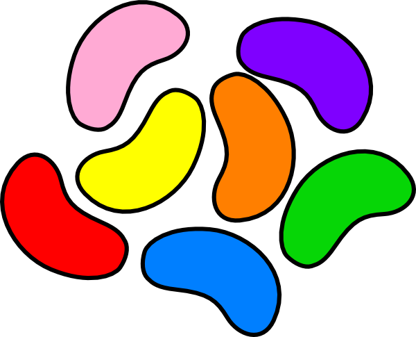 600x485 Colorful Jelly Beans Clip Art