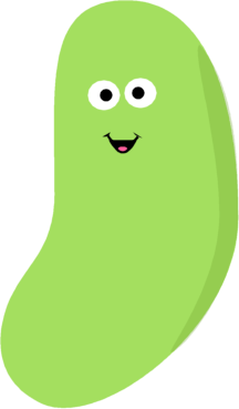 216x369 Smiling Green Jelly Bean Clip Art