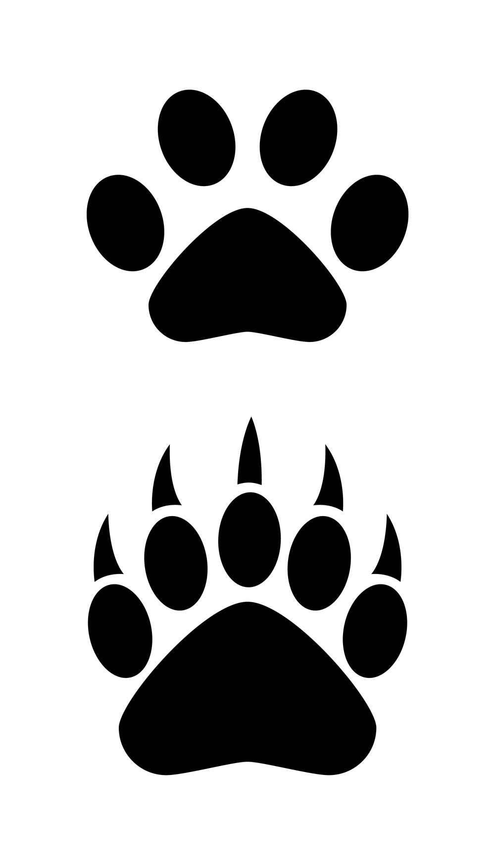 1000x1750 Bear Paw Logo Clipart