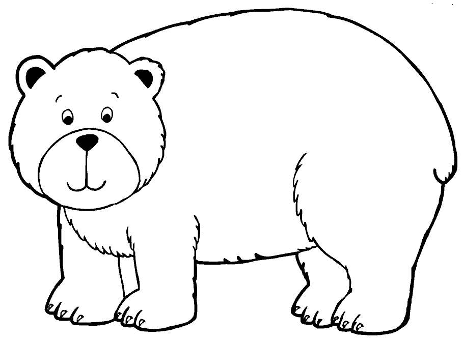 909x670 Brown Bear Clipart Black And White