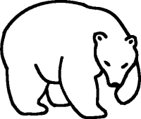 200x170 Polar Bear Clip Art Black And White Free Clipart 6