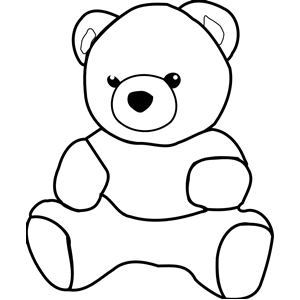 300x300 Teddy Bear Clipart Black And White