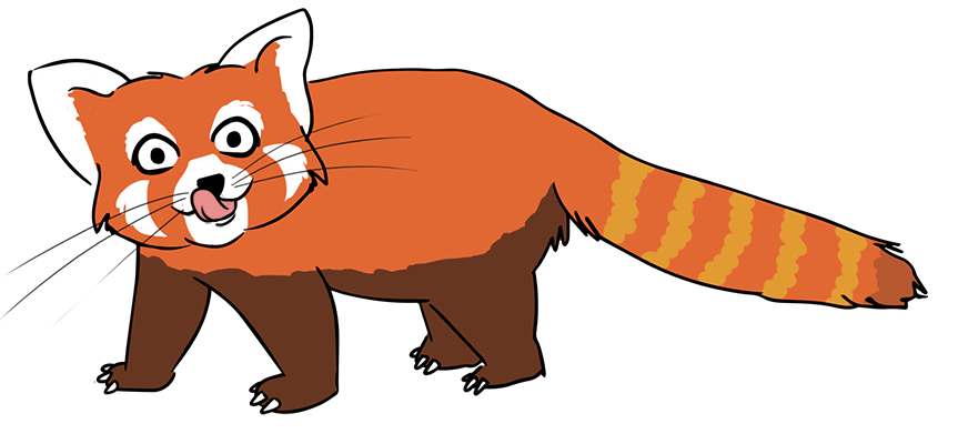 863x400 Bear Clipart Red Panda