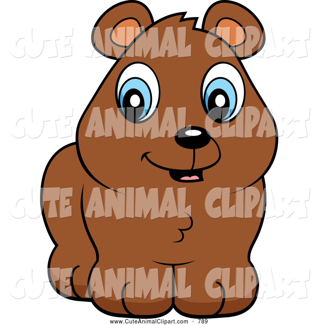 1024x1044 Vector Cartoon Clip Art Of A Cute Brown Bear Cub With Blue Eyes By