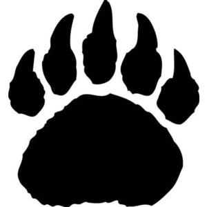 300x300 Polar Bear Paw Print Clipart