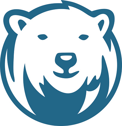 408x421 Bear Head Splash Clipart