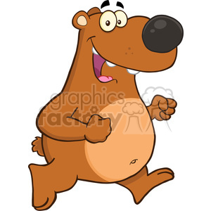 300x300 Royalty Free Royalty Free Rf Clipart Illustration Happy Brown Bear