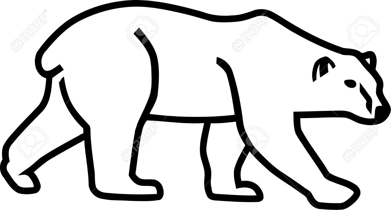 1300x699 Polar Bear Clipart Outline