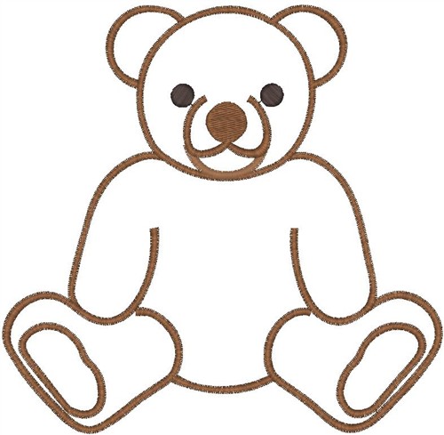 500x489 Teddy Bear Outline Clipart Free Images 8