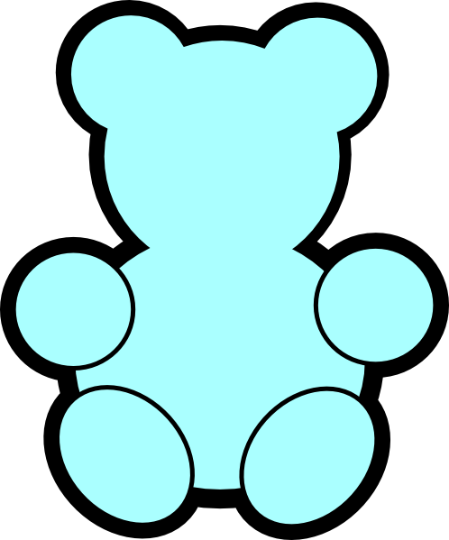 498x599 Blue Teddy Bear Clip Art