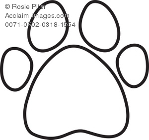 300x282 Paw Clipart Outline