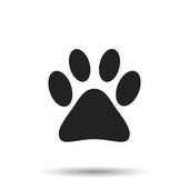170x170 Paw Print Icon Vector Illustration Isolated On White Background