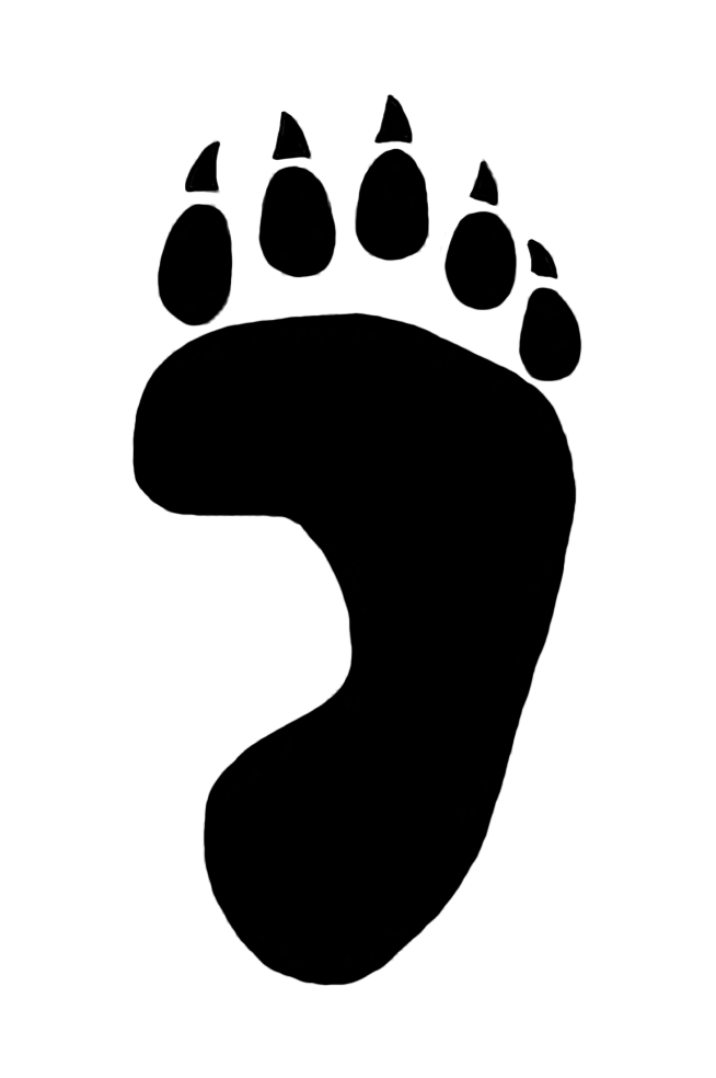 654x984 Bear Paw Paw Prints Clipart 2