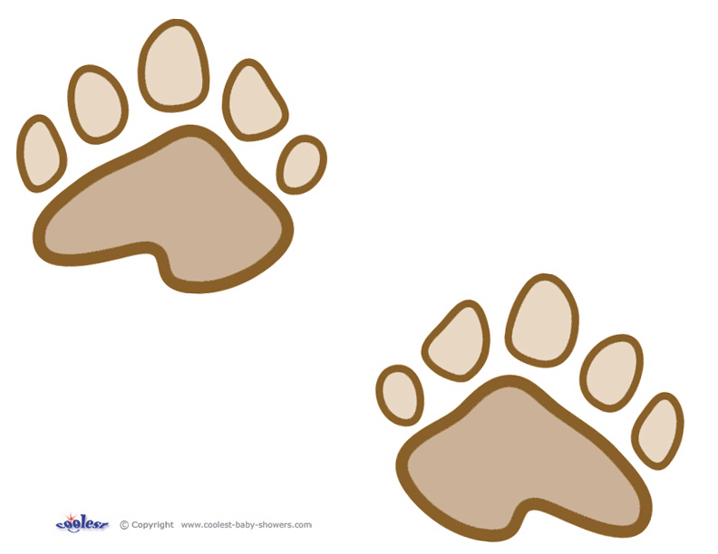 792x612 Printable Teddy Bear Paw Prints