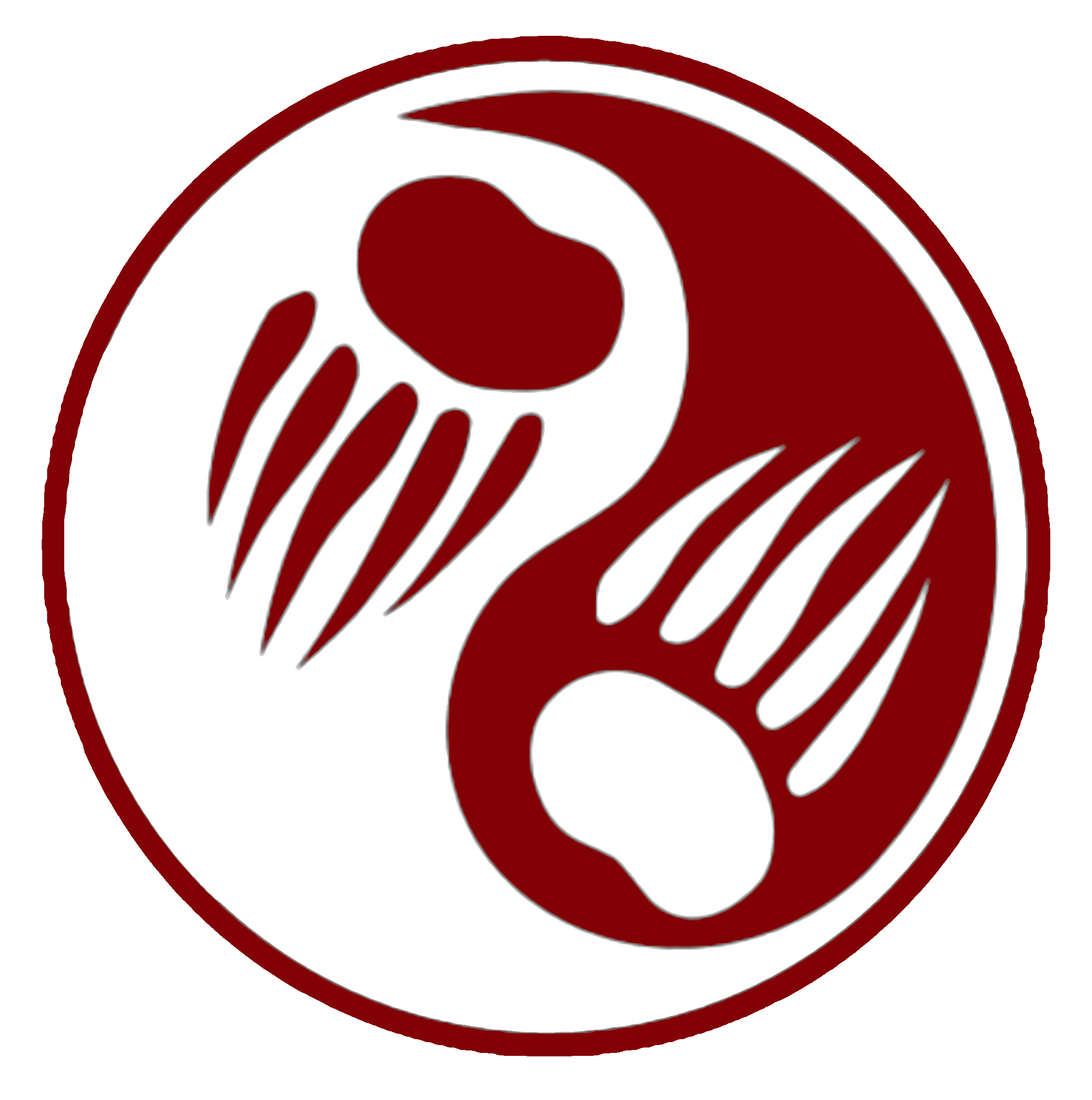 2225x2242 Bear Paw Silhouette Ying Yang