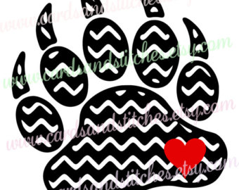 340x270 Chevron Paw Svg Etsy