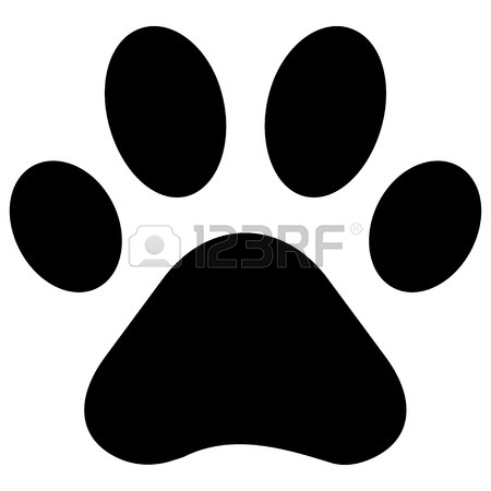 450x450 Animals Footprints Bear Paw. Isolated Illustration Vector. Bear