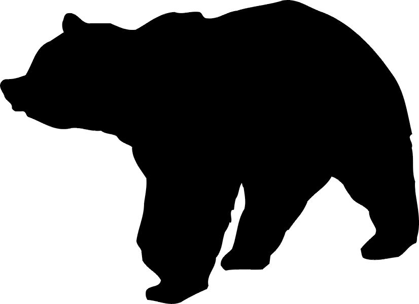 826x600 Black Bear Clipart Silhouette