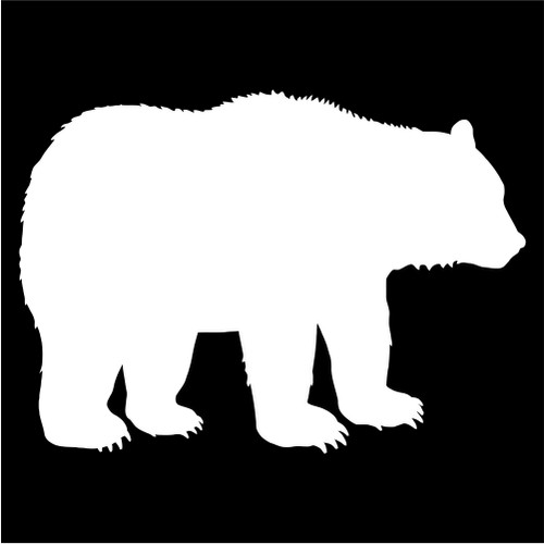 500x500 Standing Bear Silhouette Clipart