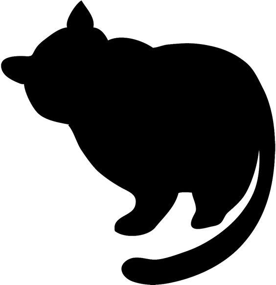 564x582 Fat Black Cat Silhouette Clipart Silhouette Clip