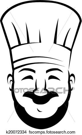 287x470 Clipart Of Smiling Chef With A Beard And Moustache K20072334