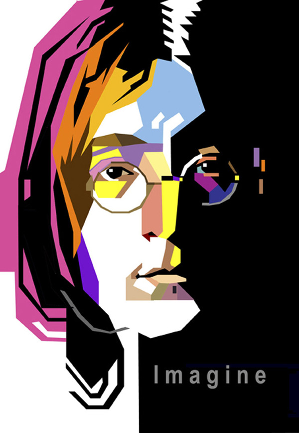 600x868 John Lennon In Wpap By Wedhahai Art John Lennon