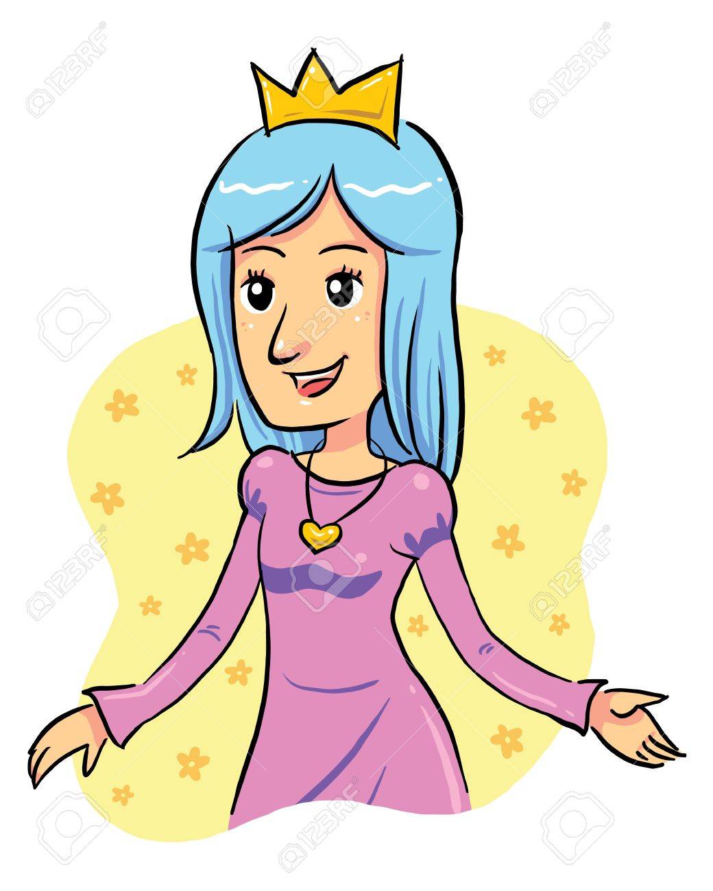 1040x1300 Miss Princess A Beautiful Blue Hair Princess Royalty Free Cliparts